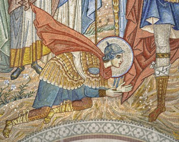 Явление Архангела Михаила, мозаика, 510-220, 2021 (фрагмент2)